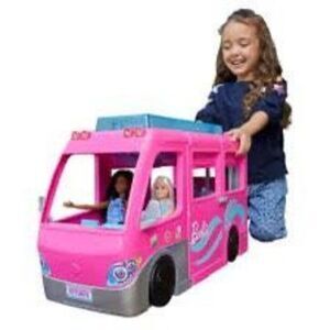 Barbie Dream Camper Playset Hot Pink RV Vehicle Motorhome Family Vacation
